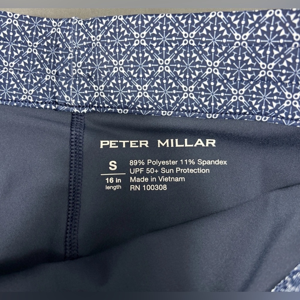 Peter Millar Womens Golf Printed Small Navy Blue Polyester Spandex - Picture 5 of 6